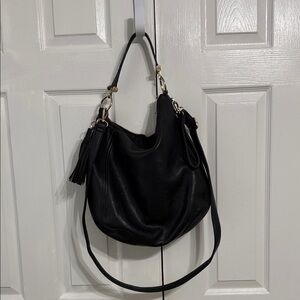 Elegant Black Leather Shoulder Bag